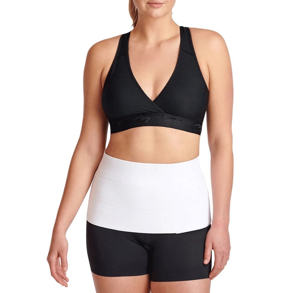 Marena Maternity Post-Pregnancy Abdominal Binder White Tri-Flex MM-PPAB-U-W